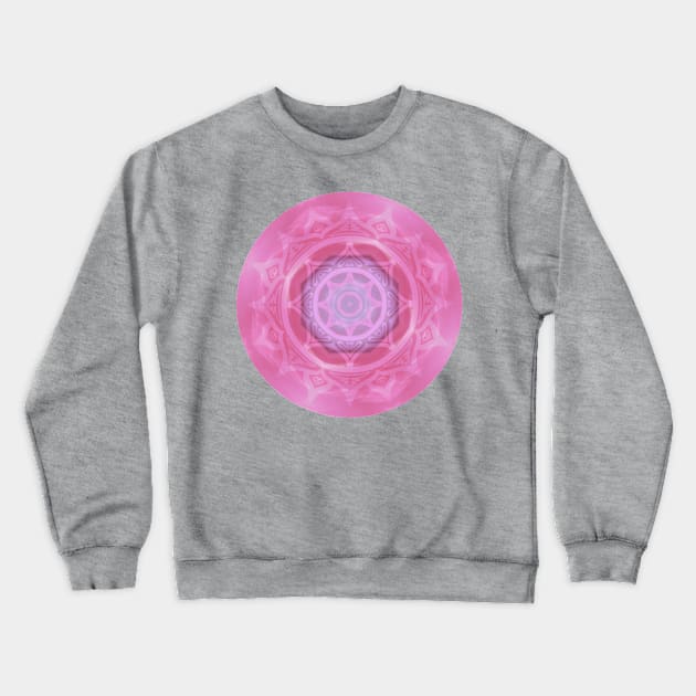 PINK LOTUS MANDALA, PINK AND LILAC PURPLE MANDALA, LOTUS PATTERN DESIGN Crewneck Sweatshirt by danitacreate